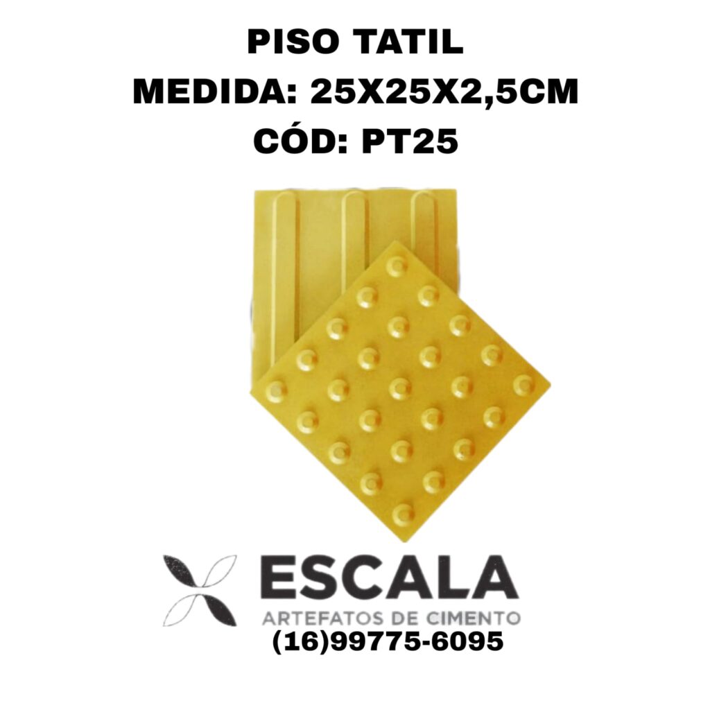 Bloco de concreto modelo piso tátil