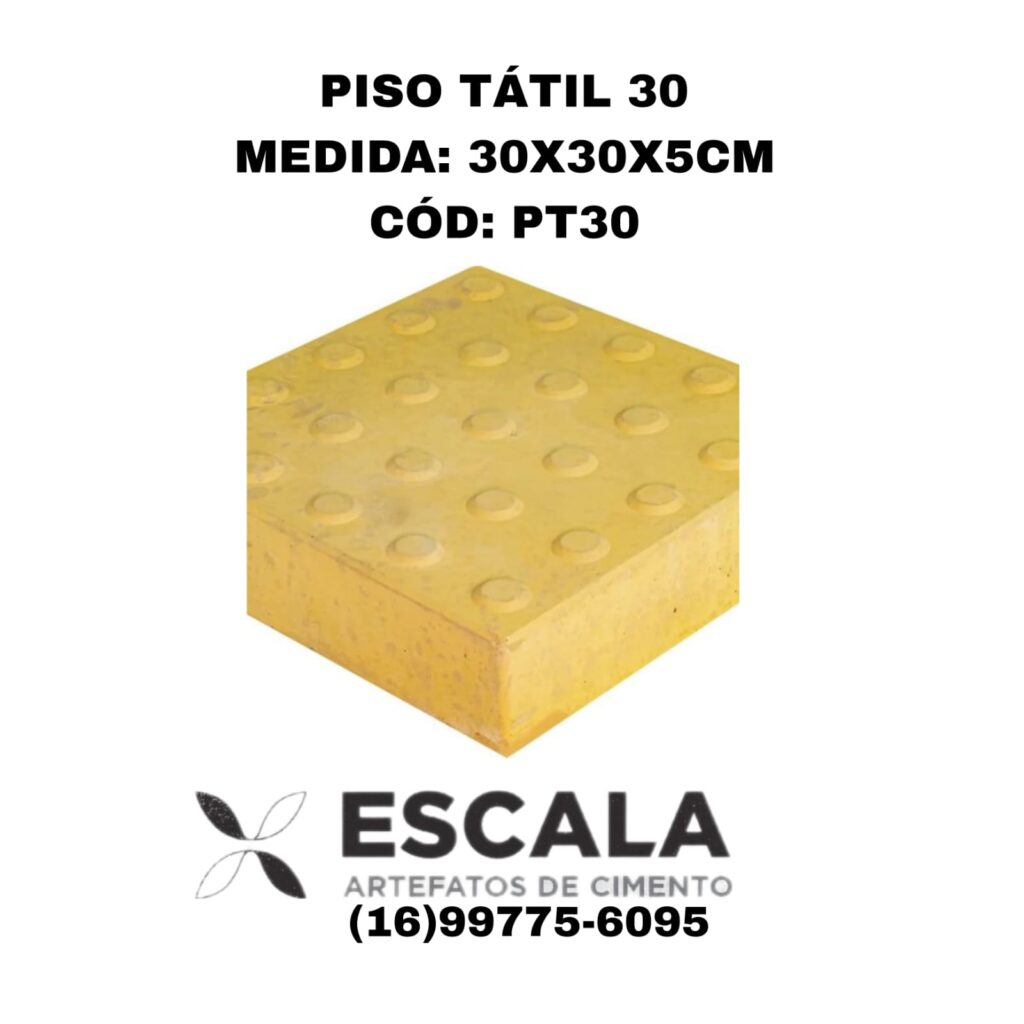 Bloco de concreto modelo piso tátil