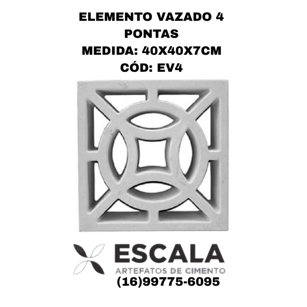 Utilizados na arquitetura para permitir a passagem de luz e ventilação, dividindo espaços de forma elegante e funcional. Feitos de concreto ou cerâmica, eles adicionam um toque de modernidade à decoração.