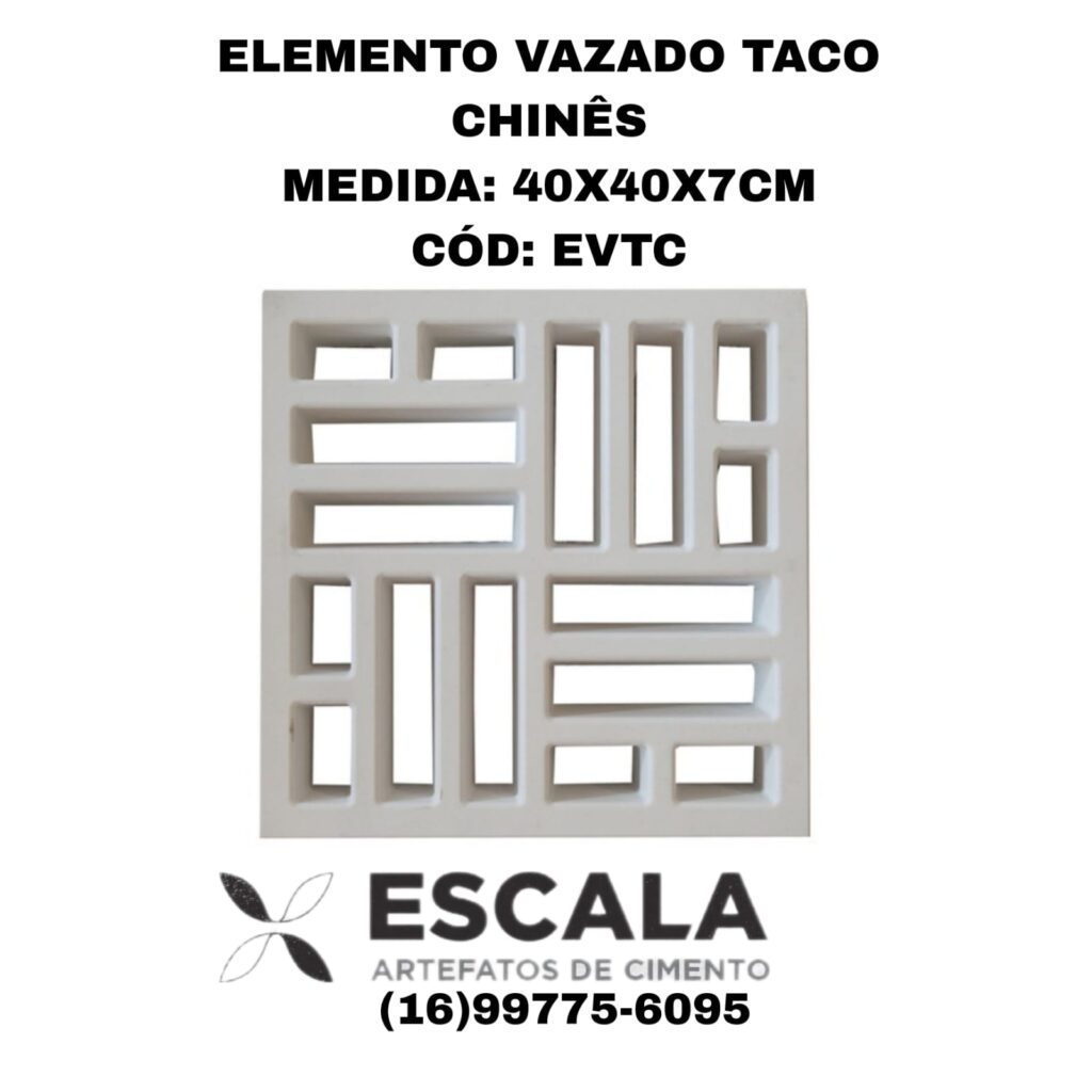 Utilizados na arquitetura para permitir a passagem de luz e ventilação, dividindo espaços de forma elegante e funcional. Feitos de concreto ou cerâmica, eles adicionam um toque de modernidade à decoração.